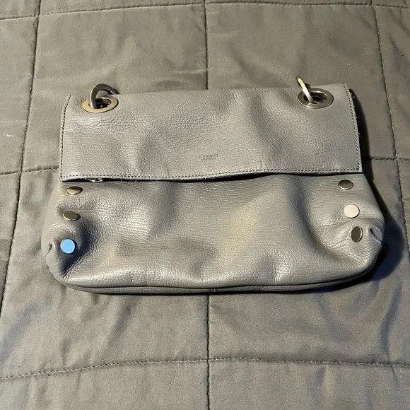 EUC Hammit VIP Meduim Montana reversible crossbody in Stingray Blue/Steel Grey